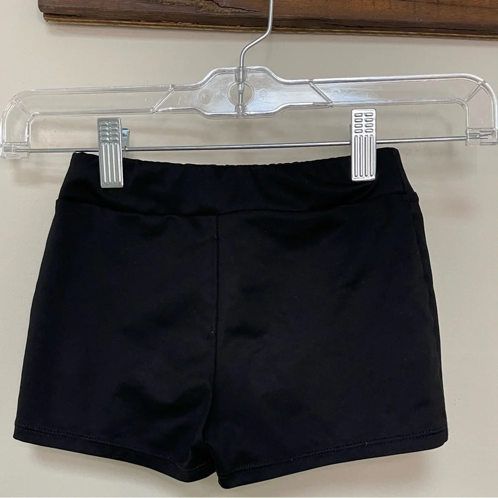Make the Magic: Girls Black Gymnastic / Dance / Cheer Shorts, Size 6/6x